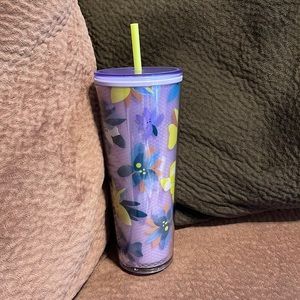 Purple Floral Starbucks Tumbler